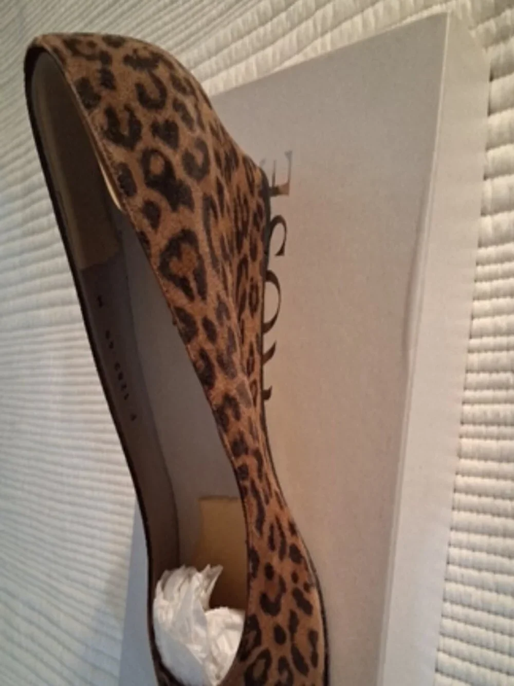 Taryn Rose Leopard Print Calf Hair Wedge Heel Open Toed EU40/US 9-9.5 Runs small